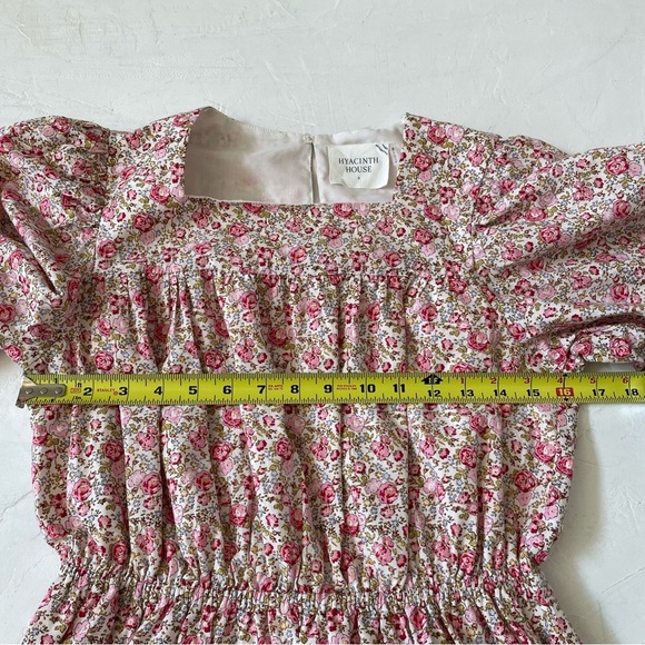 HYACINTH HOUSE Tuckernuck Pink and Red Floral Maddie Mini Dress Retail 158$ Sz S - Picture 9 of 10